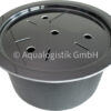 Fountain basin as a water reservoir for garden fountains and water features
